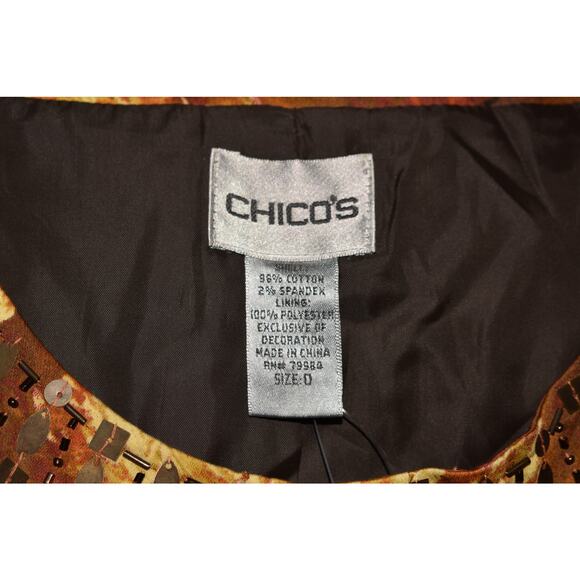 CHICO'S NEW $149 Embellished Neck Button Down Jacket Chico's 0 / US Small - Picture 4 of 4